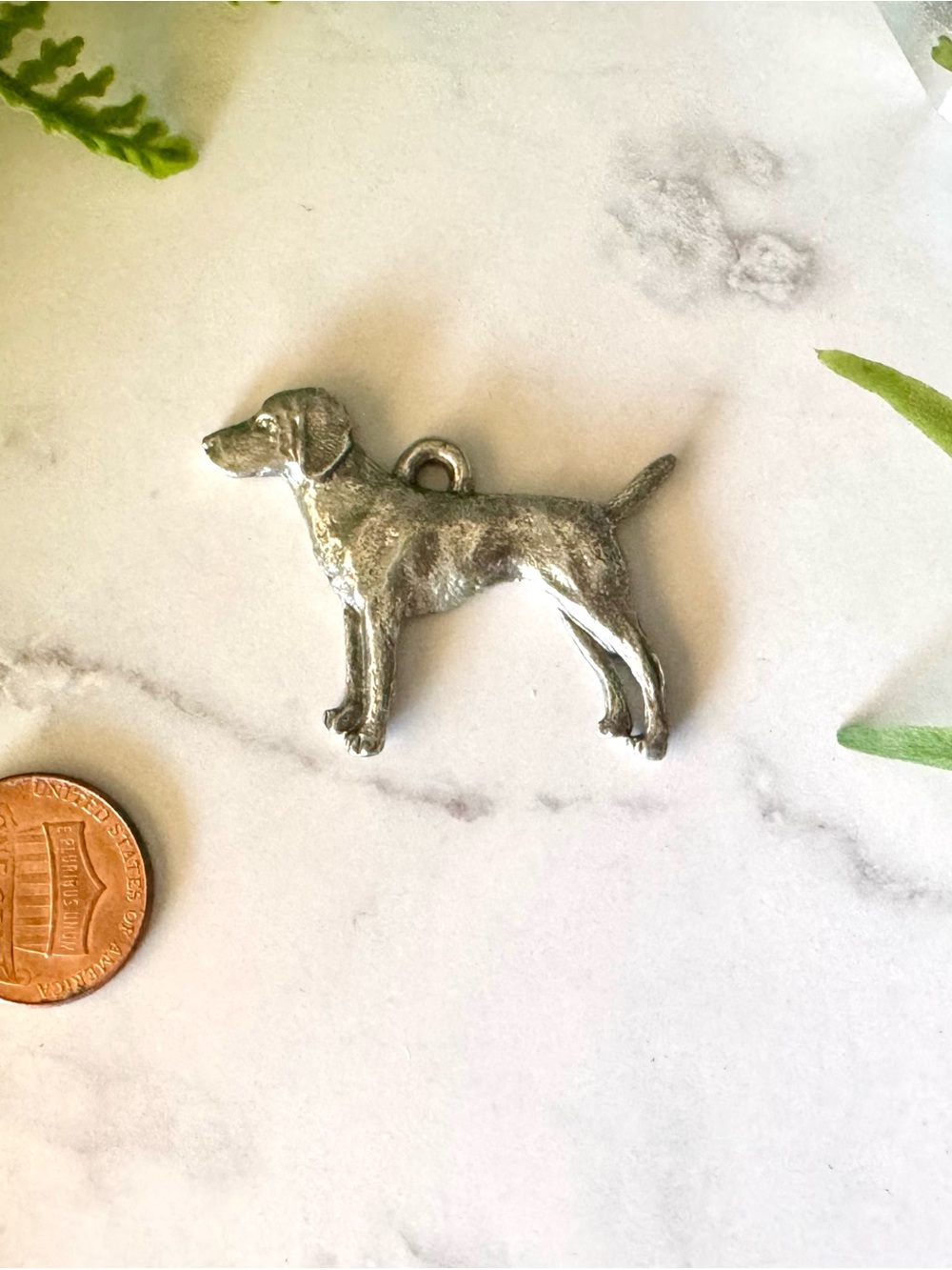 Silver Viszla Dog Pendant Charm for Pets Lovers - Silver Tone